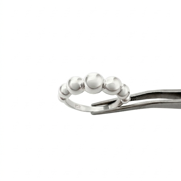 Anillo Ubud Plata 925 - joya artesanal Nomada Soul, plata 925, piedra natural, hecho a mano en Bali - vista frontal