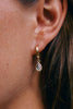 Joya hecha a mano Aros argolla plata 925 piedra natural Larimar diseño exclusivo elegante único joyería fina Anillo Collar Colgante bañado en Oro 18k