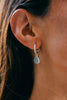 Joya hecha a mano Aros argollas plata 925 Sea glass diseño exclusivo elegante único 
