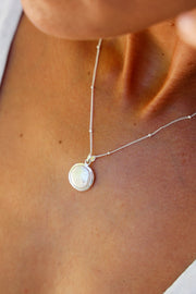 Joya hecha a mano collar colgante perla natural plata 925 piedra natural diseño exclusivo elegante único joyería fina
