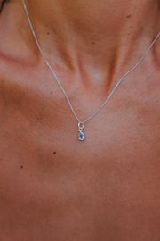 Collar plata 925 con topacio piedra natural  diseño exclusivo elegante único