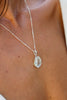 Collar plata 925 con piedra natural aguamarina diseño exclusivo