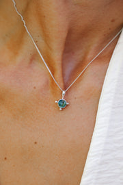 Joya hecha a mano collar colgante punto de luz plata 925 piedra natural diseño exclusivo elegante único joyería fina