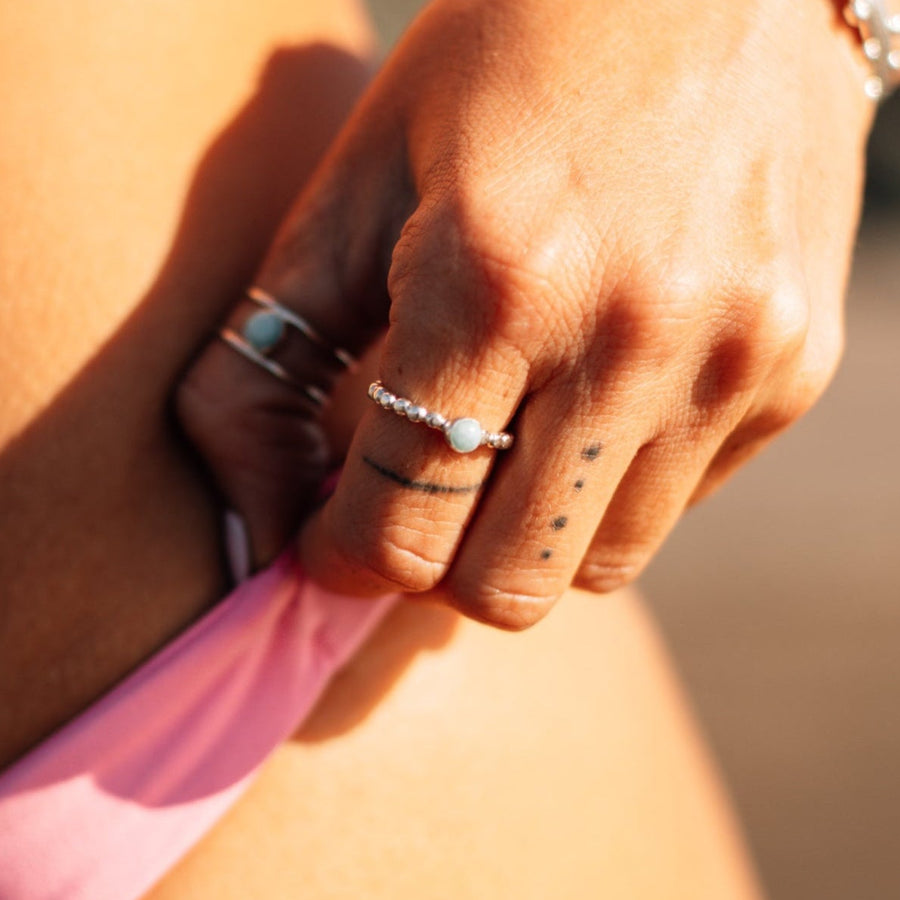 Anillo Pipa Larimar