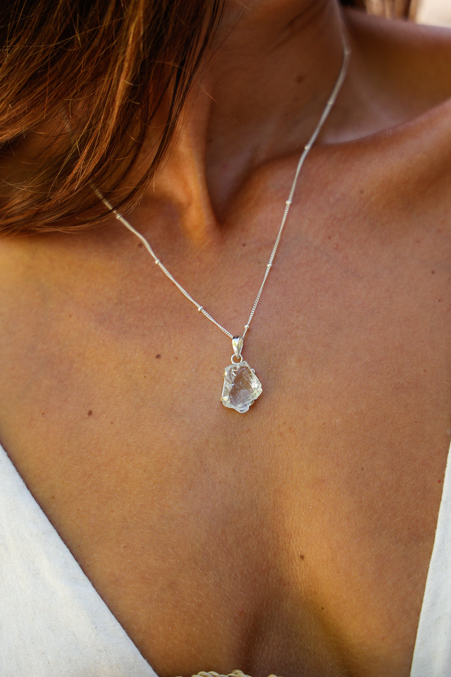 Collar plata 925 con piedra natural aguamarina diseño exclusivo