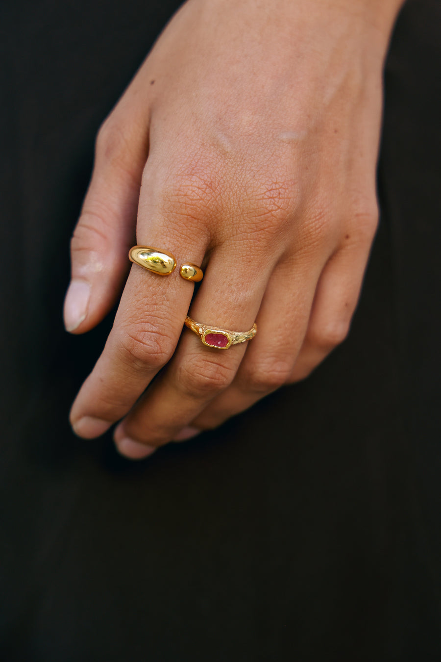 Joyas bañado en oro 22K piedra natural  diseño exclusivo elegante único hecho a mano joyería fina