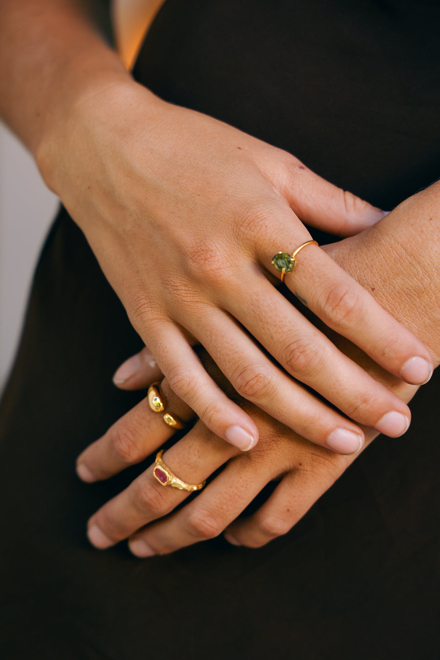 Joyas bañado en oro 22K piedra natural  diseño exclusivo elegante único hecho a mano joyería fina