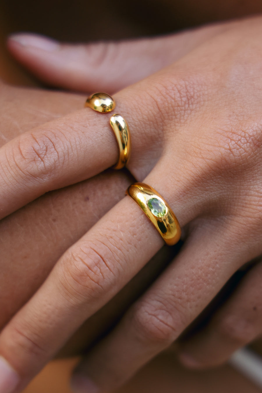 Joyas bañado en oro 22K piedra natural  diseño exclusivo elegante único hecho a mano joyería fina