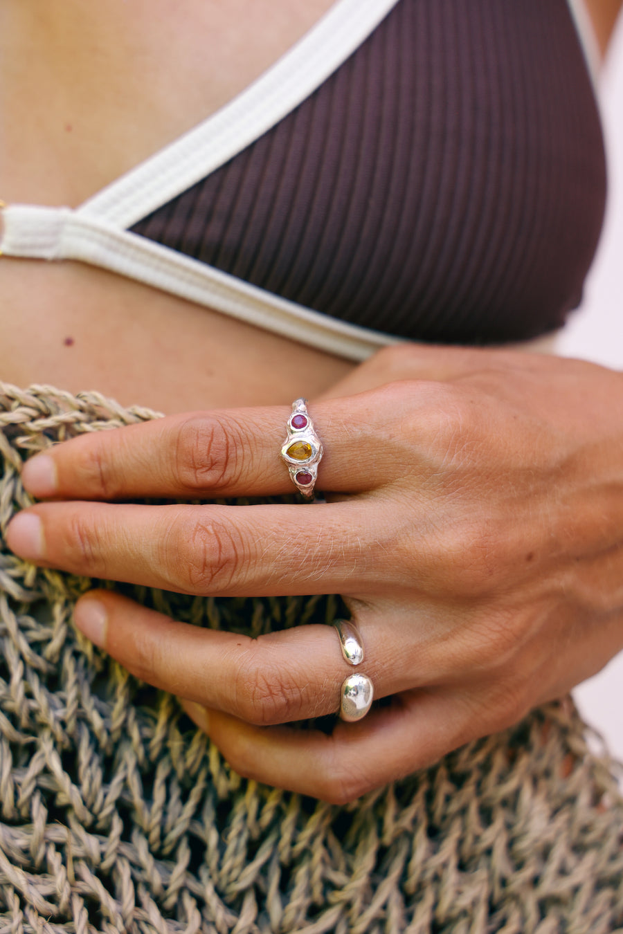 Joyas bañado en oro 22K piedra natural  diseño exclusivo elegante único hecho a mano joyería fina plata 925 