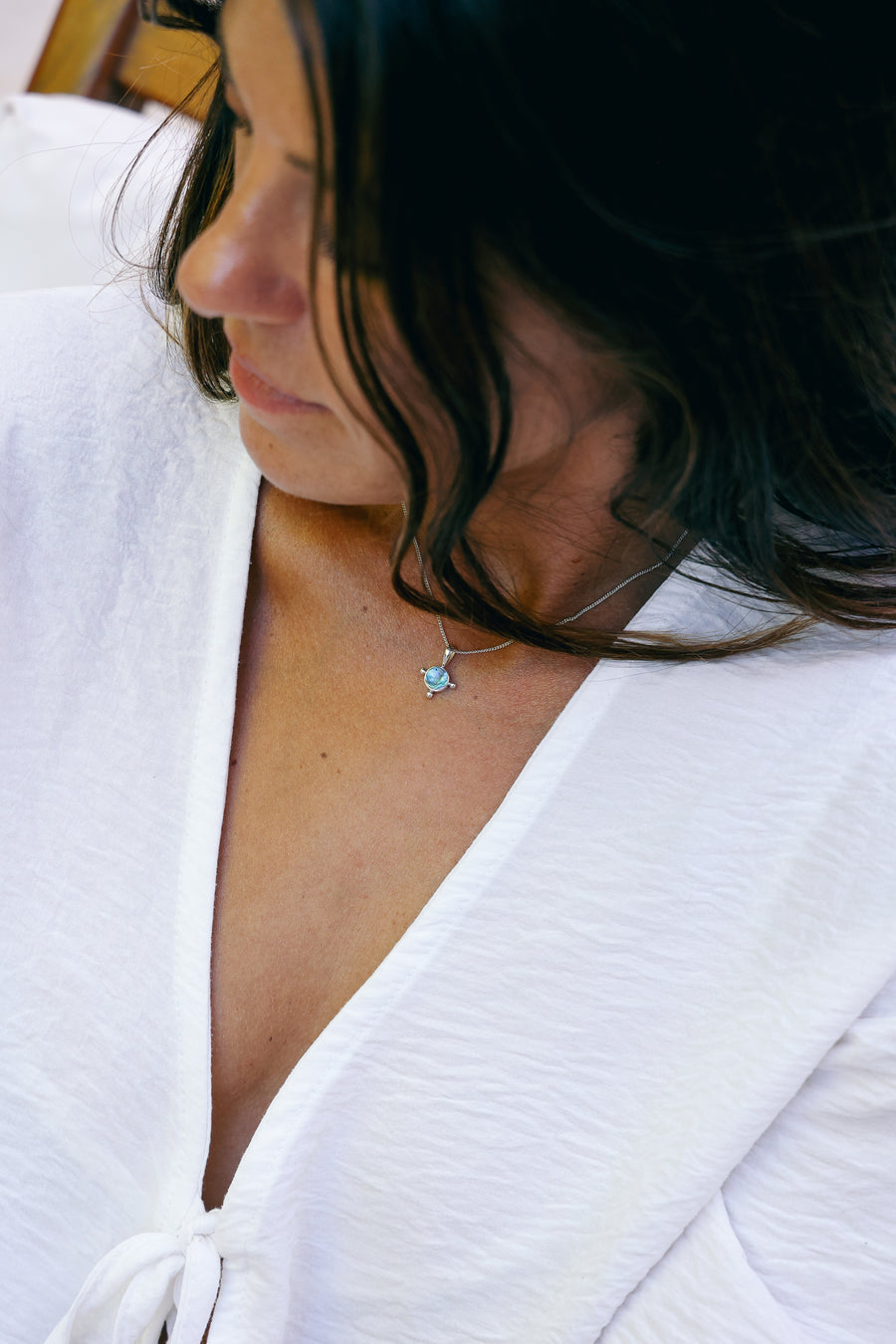 Joya hecha a mano collar colgante punto de luz plata 925 piedra natural diseño exclusivo elegante único joyería fina