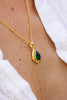 Joyas bañado en oro 22K piedra natural  diseño exclusivo elegante único hecho a mano joyería fina plata 925  peridoto